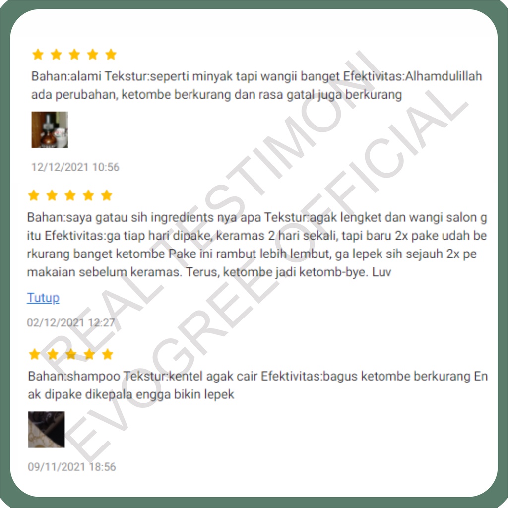 OBAT KETOMBE PARAH 100% BAHAN ALAMI JAMINAN UANG KEMBALI | EVOGREE ANTIDANDRUFF