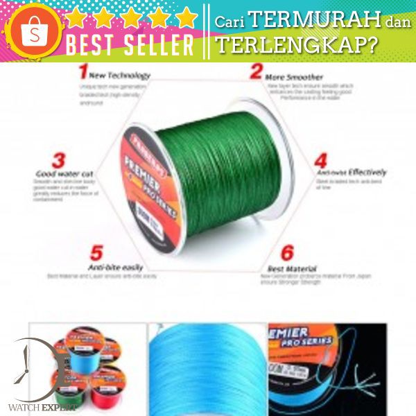 Senar Benang Pancing Premier Pro Series Braided Thick 0.23mm - Proberos Kuning