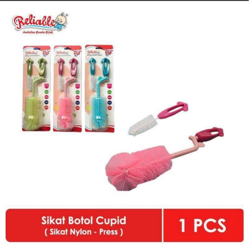 Reliable RSB-7802 Sikat Botol Susu Model Cupid dan Sikat Pembersih Dot Nipple