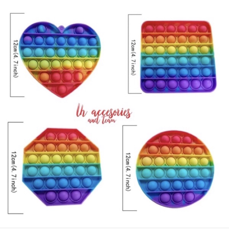 Pop it mainan anak rainbow