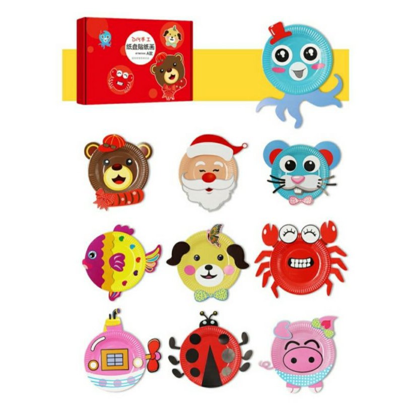 DIY kerajinan tangan anak piring/DIY paper plate art craft/ mainan edukasi paud TK