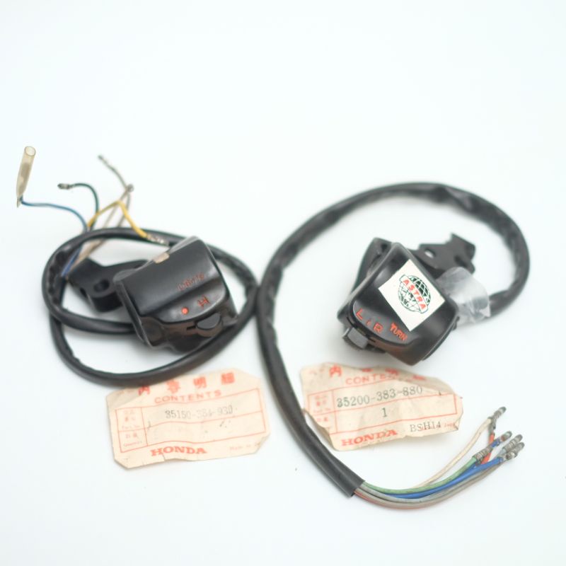 HOLDER SAKLAR SET KANAN KIRI HONDA GL100 GL125 GLK CB100 K5 GL 100 125 CB 100 ORIGINAL NOS ORI BARU