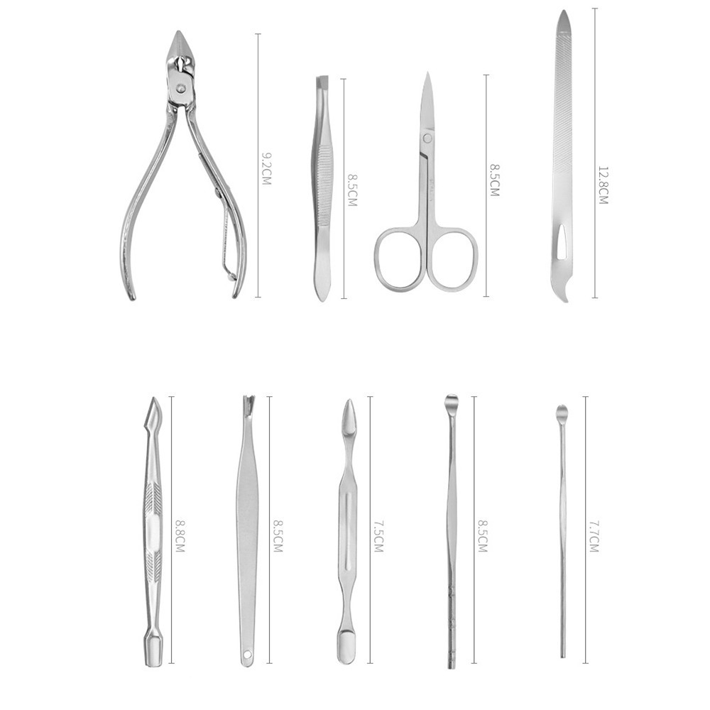 【COD Tangding】19pcs/set Manicure Pedicure Knife Clipper Care Kit Manicure Set Nail Clippers Tools Complete Set