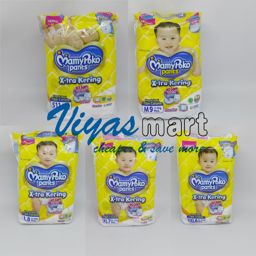 Mamypoko / Mamy Poko Pants / Celana S11, M9, L8, XL7, XXL6