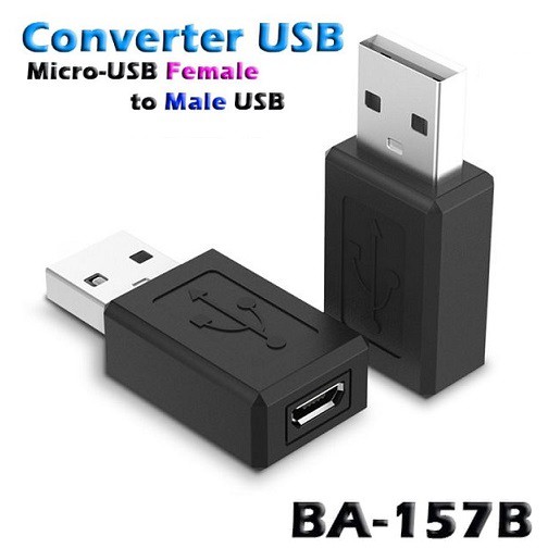 Converter Micro USB Female to Male USB 2.0 Socket Micro-USB Sambungan Kabel Micro USB Ke USB