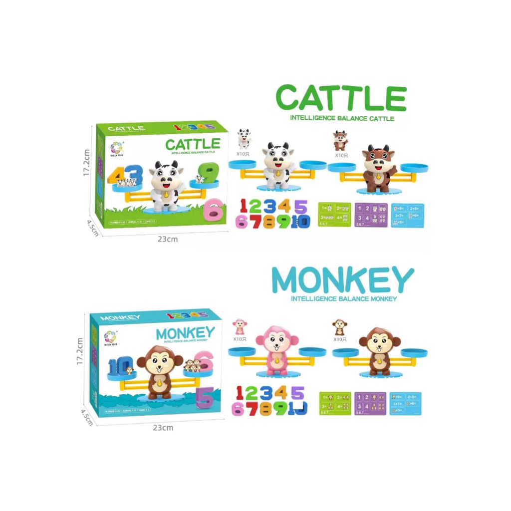 ( Mia ) MAINAN EDUKASI MONKEY BALANCE MATH TOY GAME TIMBANGAN BELAJAR MENGHITUNG UNIK / TIMBANGAN EDUKASI