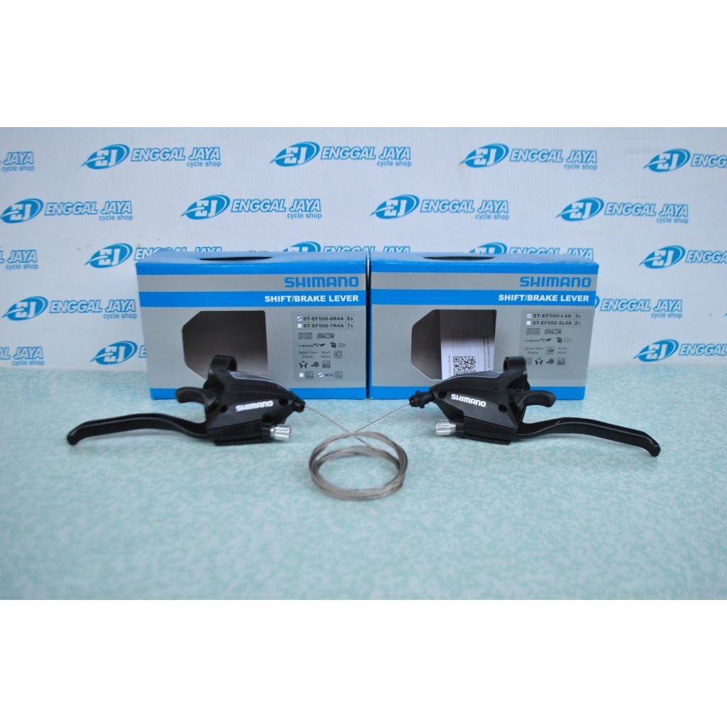 Handle Shifter Sepeda Shimano ST EF500 8R 4A Original 3 X 8 Speed ON BOX - Handle Drayer EF 500 24 S