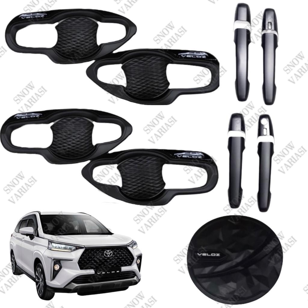 Paket Outer Handle Tank Cover Avanza Xenia Veloz 2022 2023 2024 UP Hitam