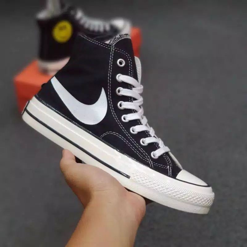 CONVERSE HIGH 70S X NIKE SMILE  SWOOSH SNEAKERS PREMIUM QUALITY