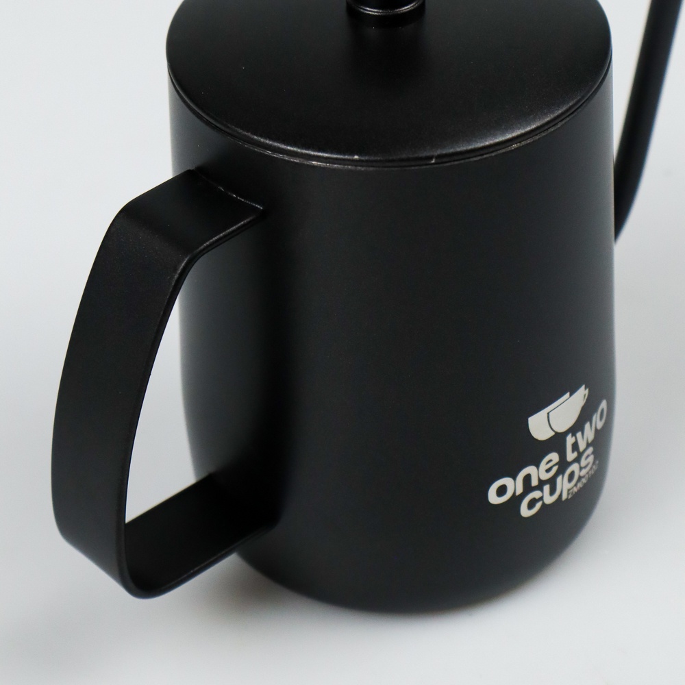 GSSi One Two Cups Teko Pitcher Kopi Teh Hand Drip Kettle Cup Stainless Steel 350ml - Zm00102 - Black Or-i