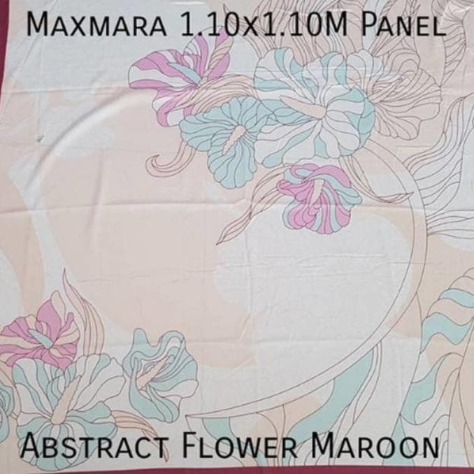 JUAL KaiN Maxmara Panel Abstract Flower Maroon (1.1Mx1.1M) FREE ONGKIR