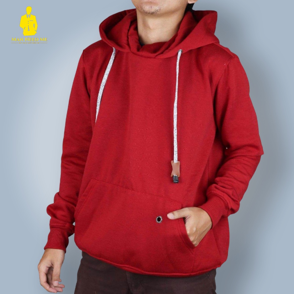 UDC MAROON |ManNeedMe x UnderCity| Jaket Pria Jacket Hoodie Fleece dengan Masker ORIGINAL