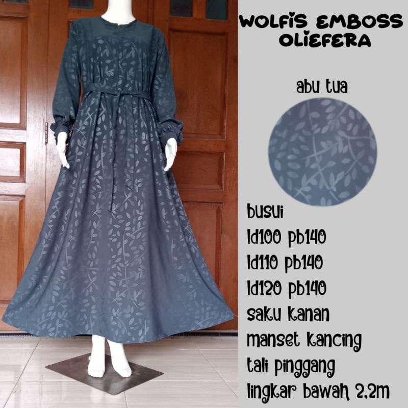 gamis syari wolfis embos motif-6