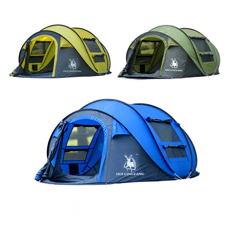 HUILINYANG Outdoor Pop-Up Tent 3-4 Persons - Tenda Camping Outdoor