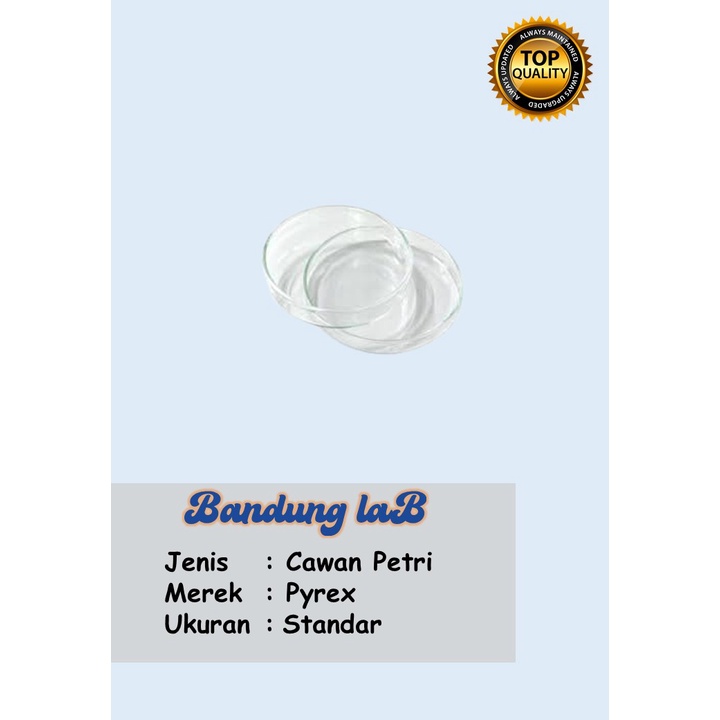 Cawan Petri (Petri Disk) Merek Pyrex Ukuran Standar Original dan Berkualitas