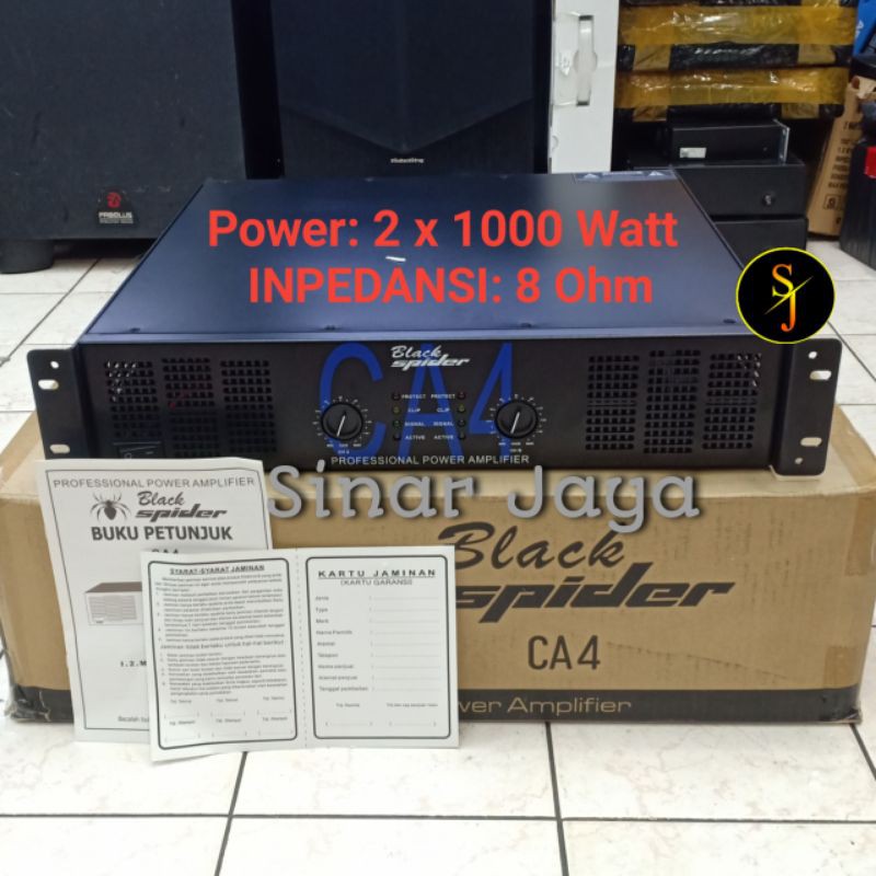 Power Amplifier Black Spider CA 4 power 2 x 1000 watt Asli