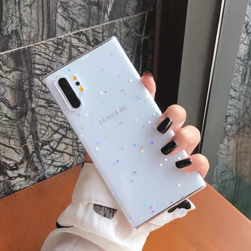 Glitter Star Case Iphone Oppo Vivo Xiaomi Samsung Huawei Realme A03s Y75 V23 S21 plus Ultra Note 10 20 S20 S10