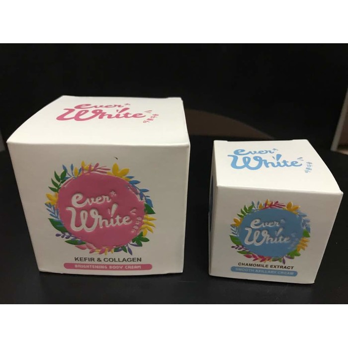 PERAWATAN TUBUH MEMUTIHKAN MENGHALUSKAN LENGKAP /  EVERWHITE PAKET DUO - EVERWHITE PINK ( BADAN ) +