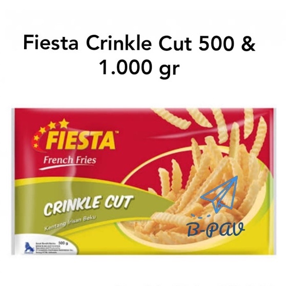 

Fiesta Crinkle Cut Kentang Goreng 500 & 1000 gr . French fries