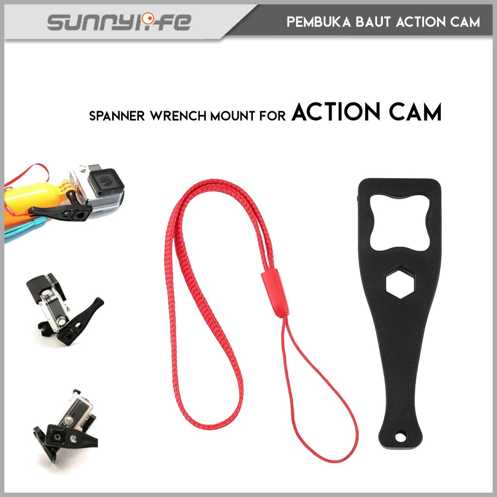 Spanner Wrench Mount Kunci Pembuka Baut Action Cam GoPro Brica YiCam