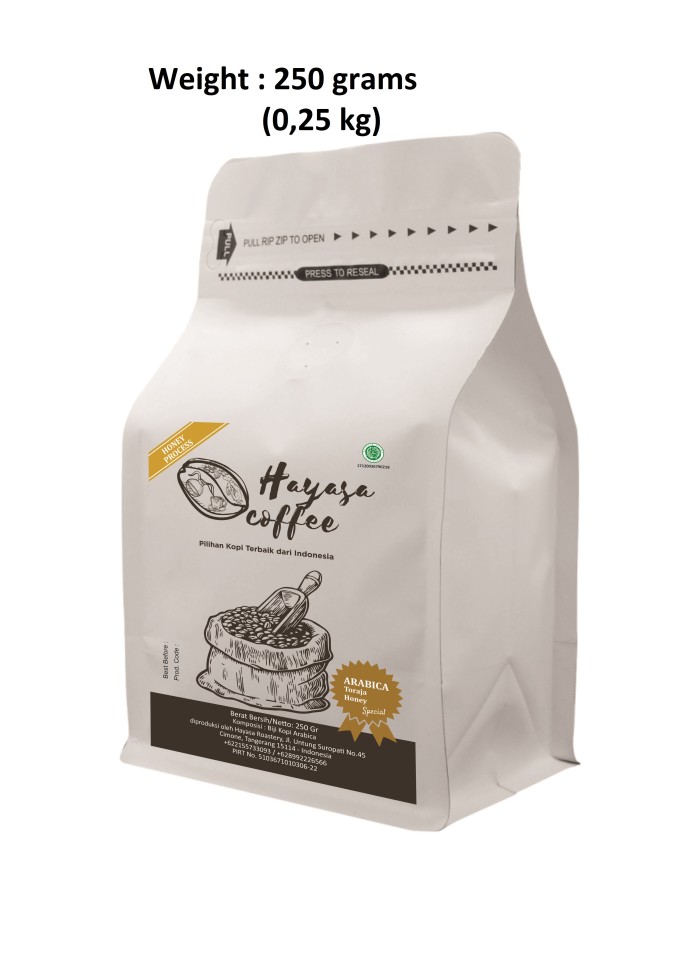 

NEW Kopi Arabika Toraja Sapan HONEY 250gr (Limited Stock) - Biji