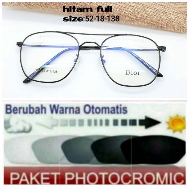 Frame Kacamata Terbaru PHOTOCROMIC, Kaca mata Anti UV, Kacamata Minus, Kaca mata Plus, Kacamata New