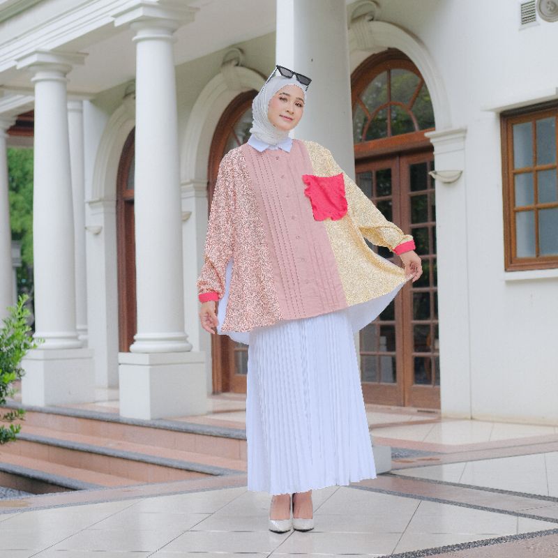 Eleanorre Lulu Top Coral Atasan Wanita