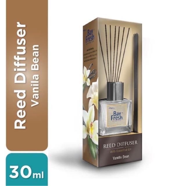 Bayfresh Reed Diffuser Vanilla Bean 30 ml With Essential Oil 100 % Original / Pengharum Ruangan-2