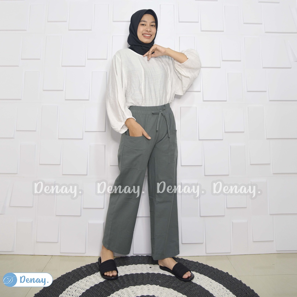 Tokodenay -  Kulot Wanita - Nika Linen Import Premium  - Fashion Muslim