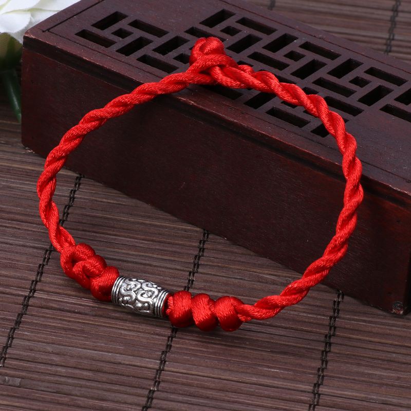 Glitter Handmade Chinese Feng Shui Lucky Kabbalah Red String Bracelets Tibetan Jewelry