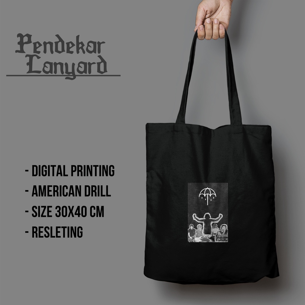 BMTH Totebag Band Tas Sekolah Kuliah Jinjing Pria Wanita Kekinian Desain Terbaru