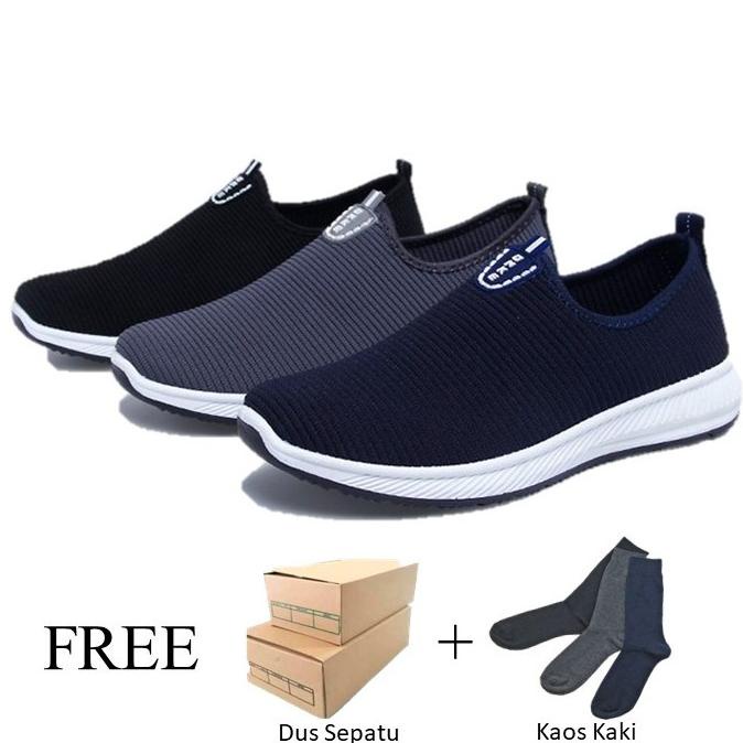 SEPATU SNEAKERS PRIA IMPORT SLIP ON ONKE (Free Dus) by Axeline