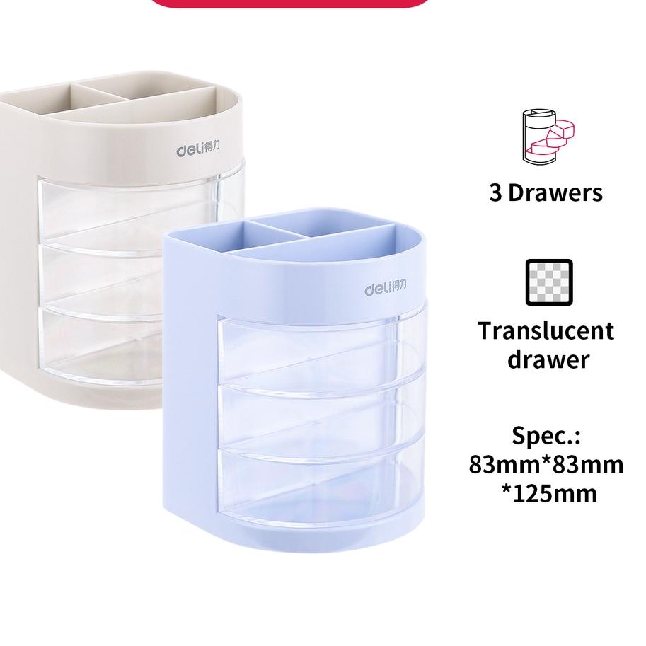 

Deli Tempat Pulpen/Pensil Desk Organizer, 3 Tampilan 100x80mm, Kualitas Tinggi 9152 ~