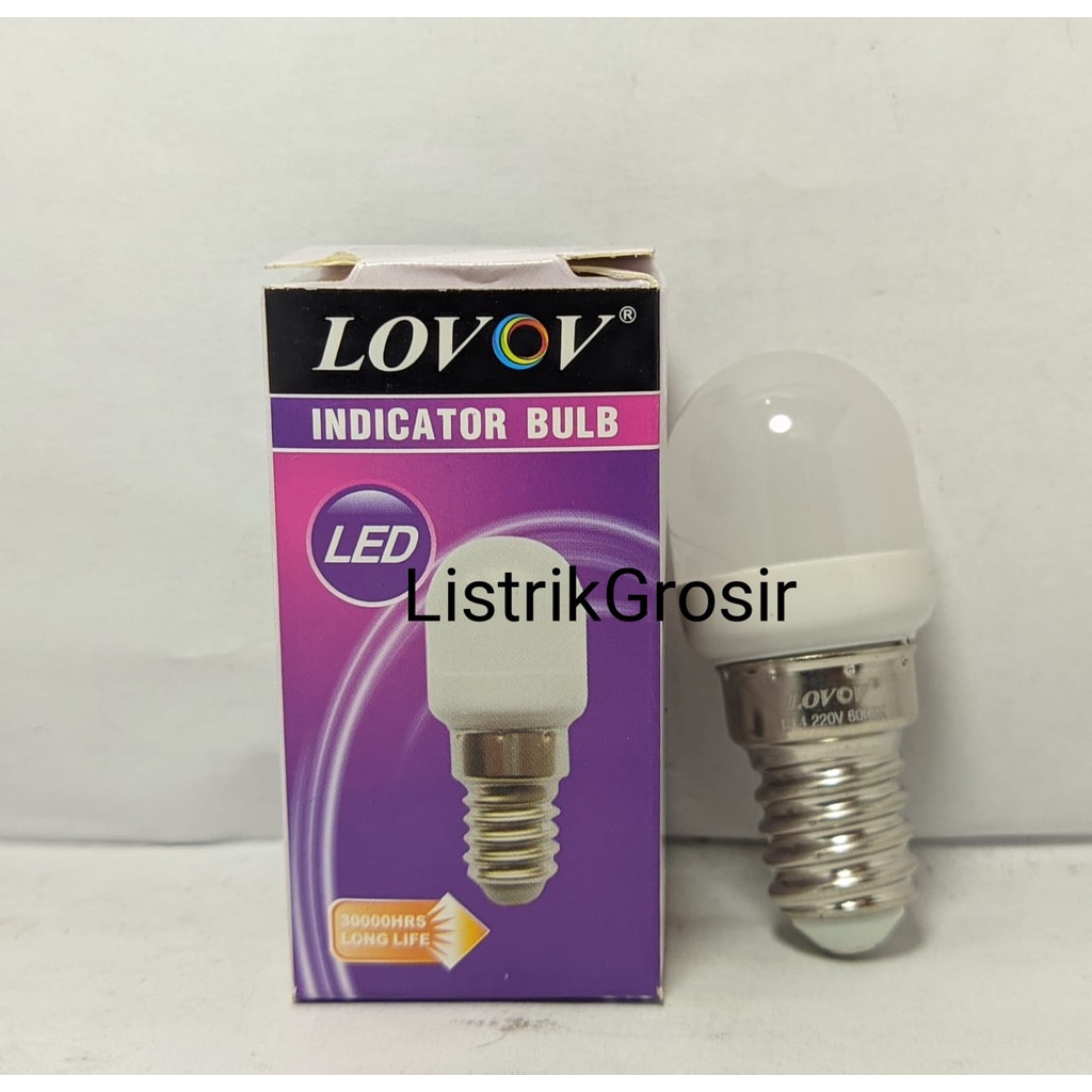 Lampu Bohlam LED Kulkas Lampu Tidur Cabe Led E12 E14 E17 Lovov Putih