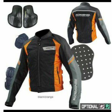 ORIGINAL - Komine JK -101 Riding Mesh Jacket Light Original Jacket - BLACK ORANGE S