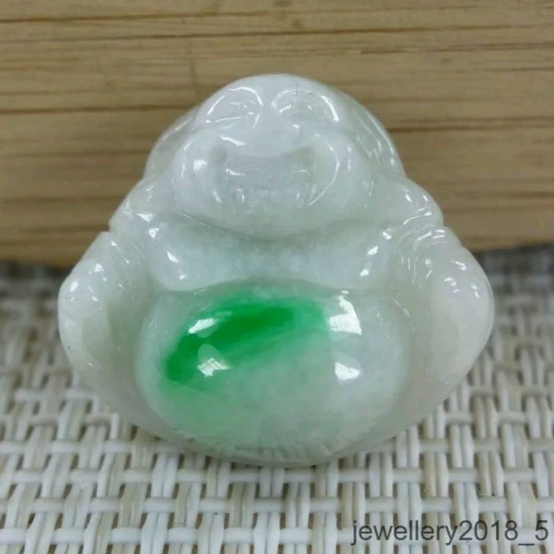 Natural Jadeite Jade Type A Green Jadeite Jade Pendant Buddha God