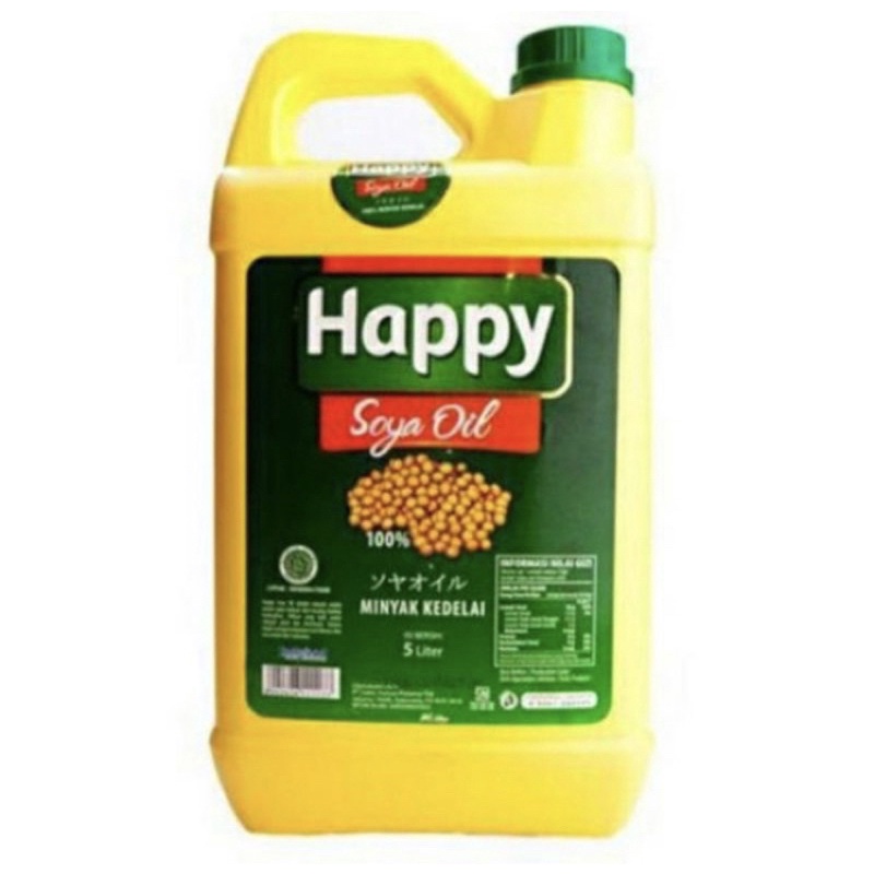 

Happy Soya Oil 5 Liter / Happy Soya Oil/Minyak Kedelai/Minyak Soya - Soya Oil Happy 5 liter - Minyak Salad - Minyak Kedelai