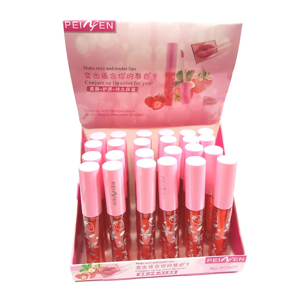 ( LUSINAN / 12 PCS ) PEIYEN STRAWBERRY LIPGLOSS p7007