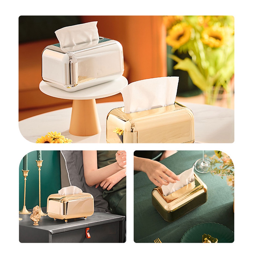 Kristal Kotak Tisu Gold Tempat Tissue kotak tisu mobil tempat tisu estetik kotak tisu emas