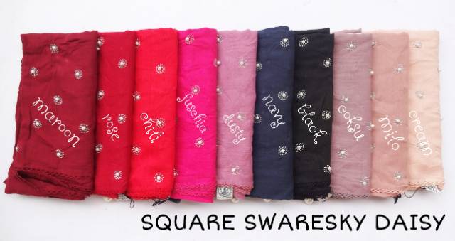 SQUARE SWARESKY DAISY BY UMAMA SCARF