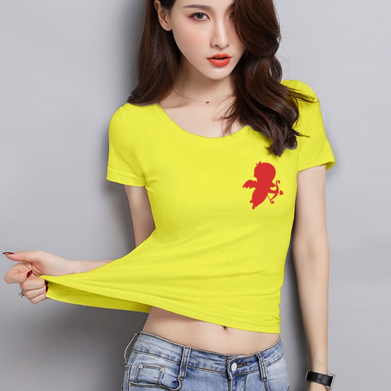 YOURSTYLE1119 - KAOS WANITA ONECK RED CUPID/ KAOS TERLARIS / KAOS ONECK/ VALENTINE