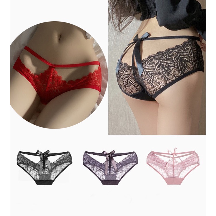 Celana Dalam Wanita Renda Menggoda Pinggang Rendah Celana Sexy Pakaian Dalam 3C233
