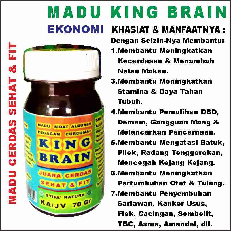 

MADU Murni HERBAL Alami KING BRAIN Ekonomis Madu Juara Cerdas Sehat & Fit 70 Gr. MURAH & BERHADIAH. MADU ALKINDI MADU SUPER SMART SYAMIL ANAK PINTAR FAMILY VITABUMIN GIZIDAT VITOBUMIN RATU LEBAH DHA SYIFABUMIN XANTHOME ANNUR KARANAYU 3359 MADU KING BRAIN