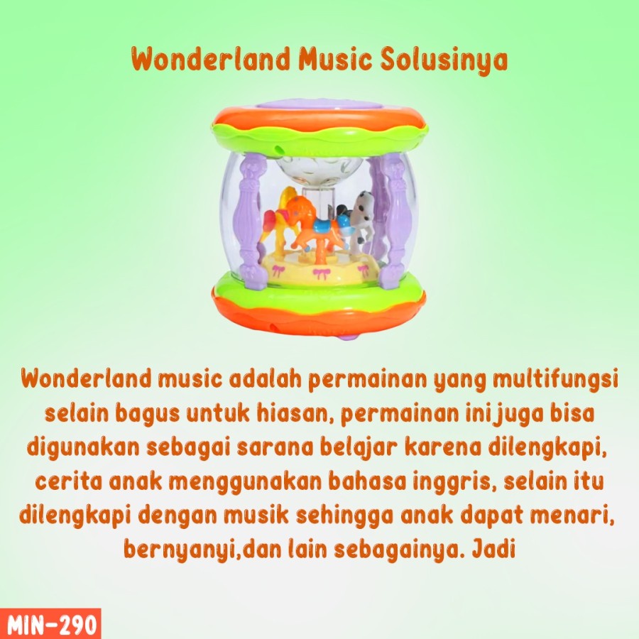 Mainan Musik Anak WONDERLAND MERRY GO ROUND MUSIC DRUM