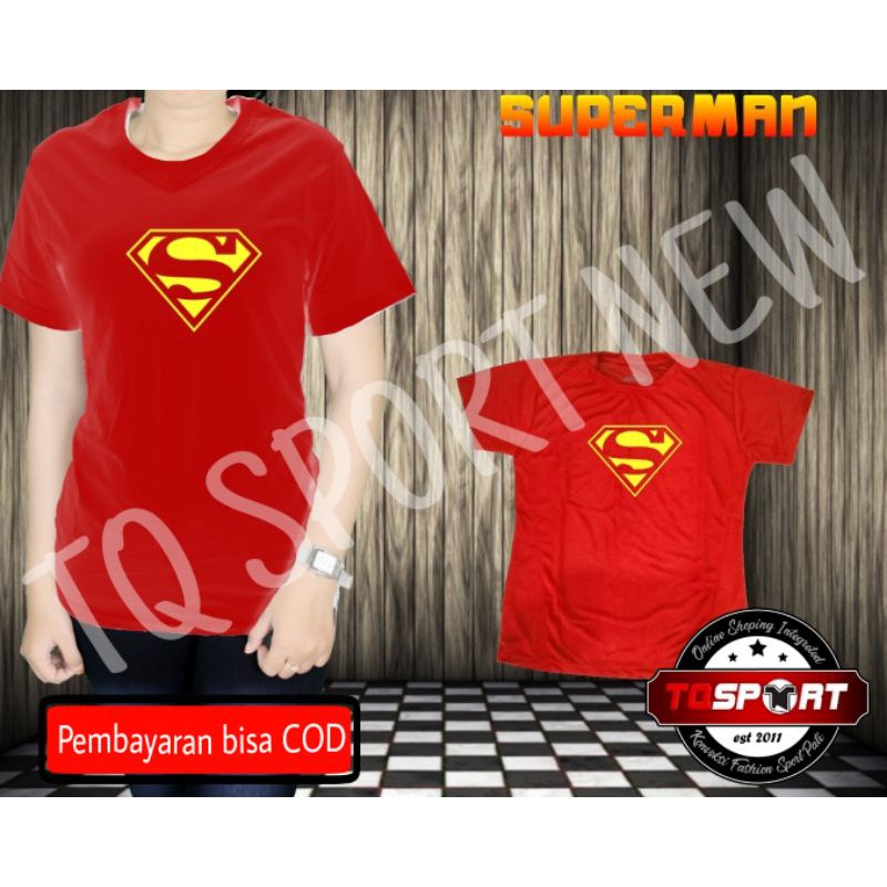 BAJU KAOS PAKAIAN FITNES LARI SENAM GYM OLAHRAGA WANITA PEREMPUAN CEWEK MURAH SUPERMAN