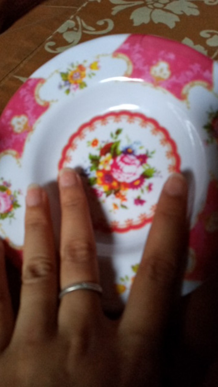 6 Pcs Piring Melamine Kecil Motif Sa-120
