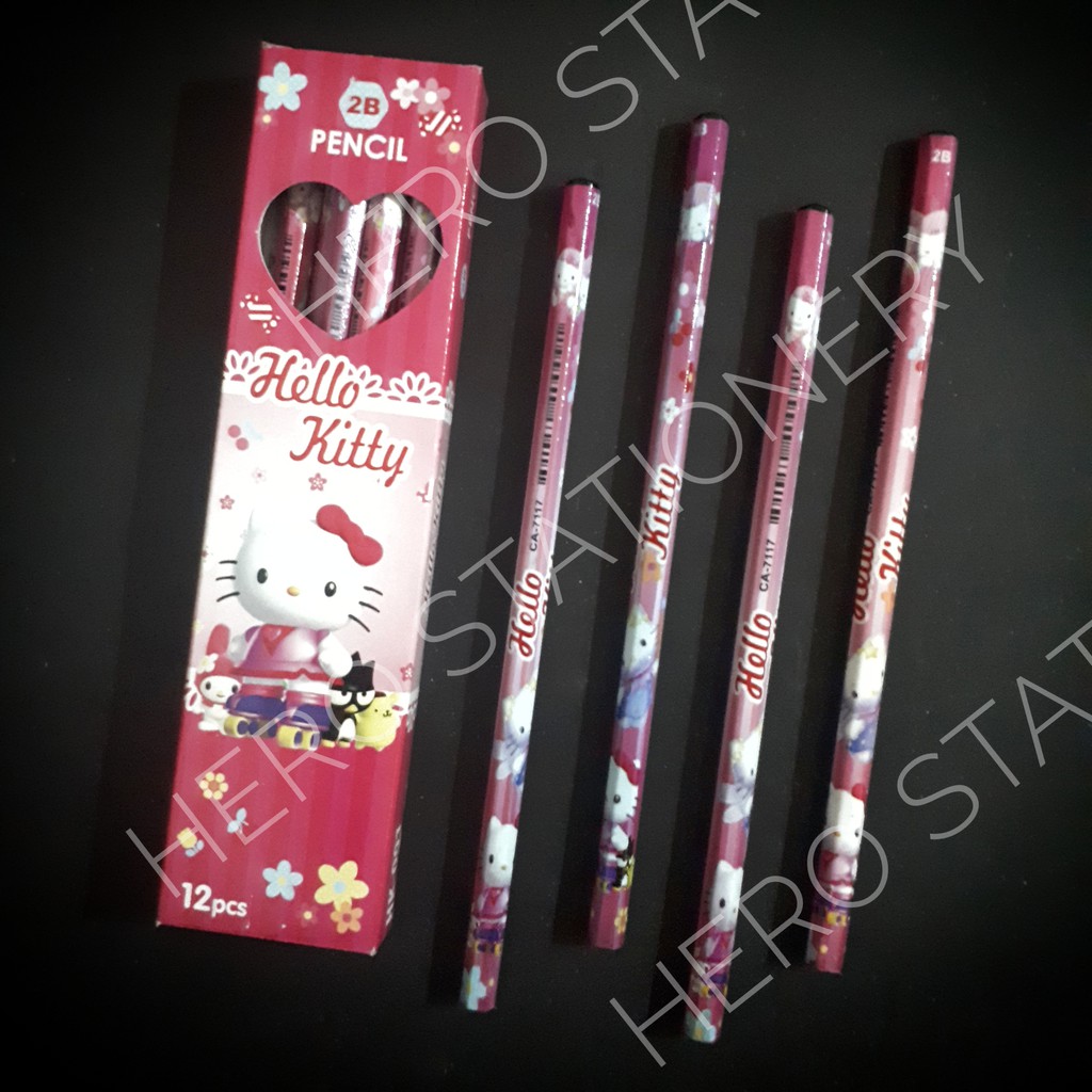 

Pensil 2B pencil hello kitty . 12 unit