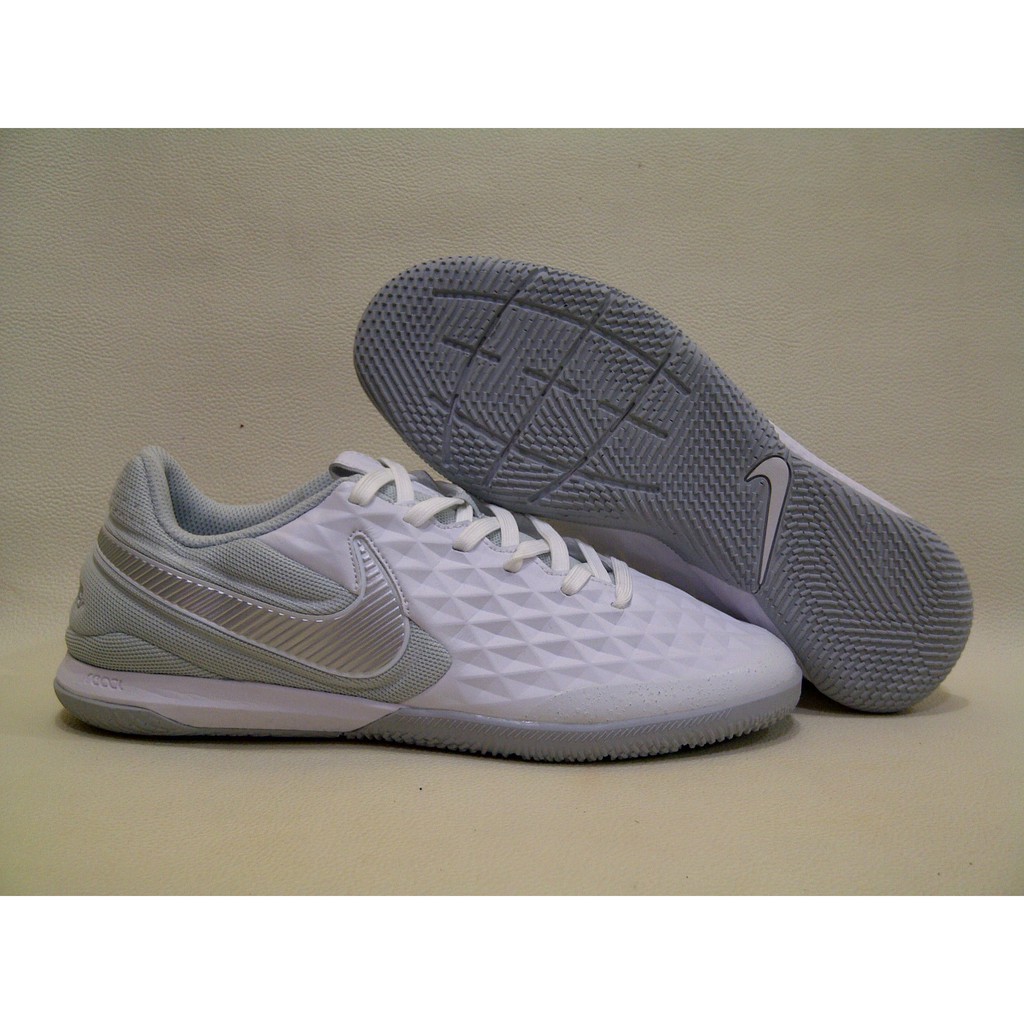 Sepatu Futsal Nike Tiempo X Legend VIII PRO White Silver