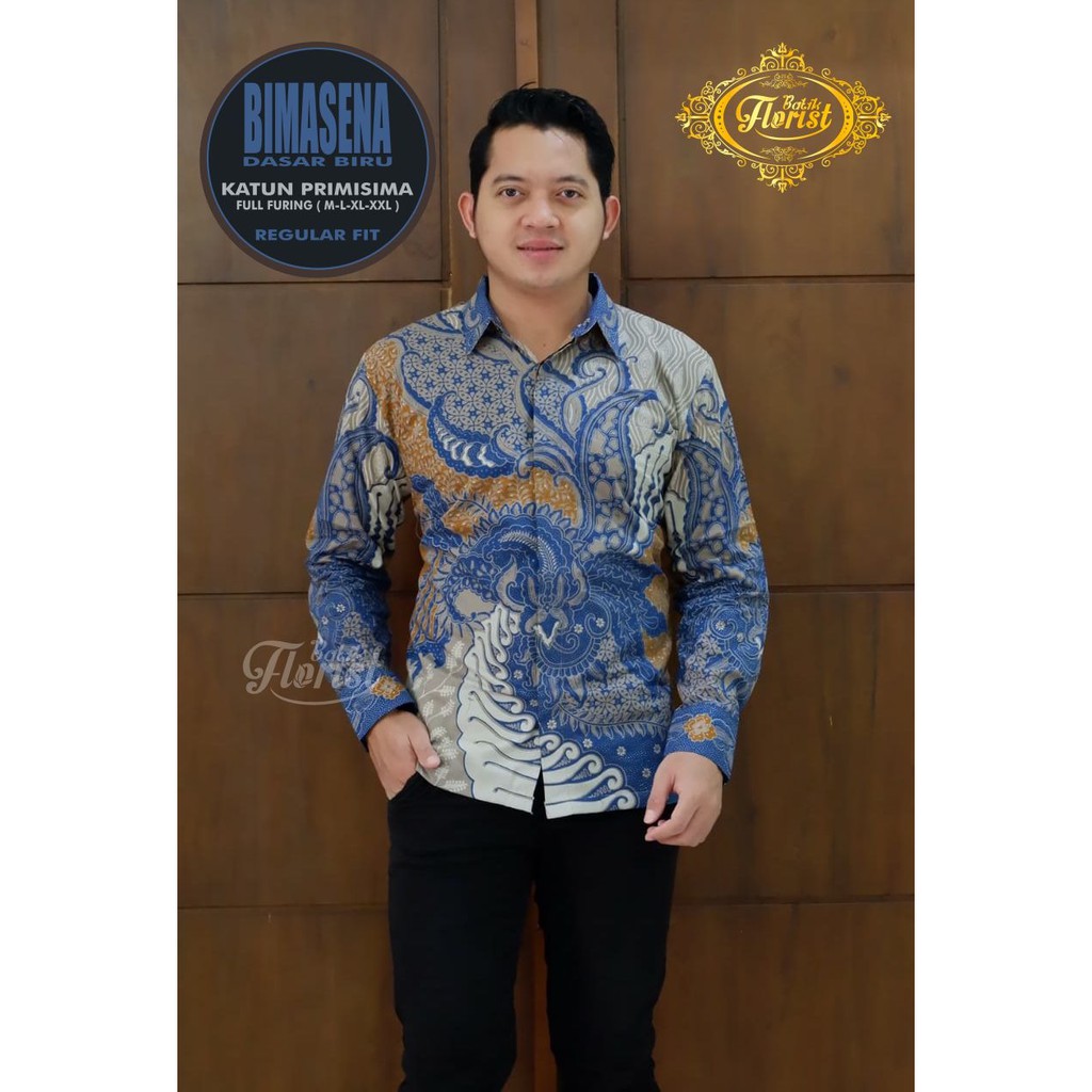 BATIK FLORIST BIMASENA kemeja batik pria lengan panjang terbaru ORIGINAL