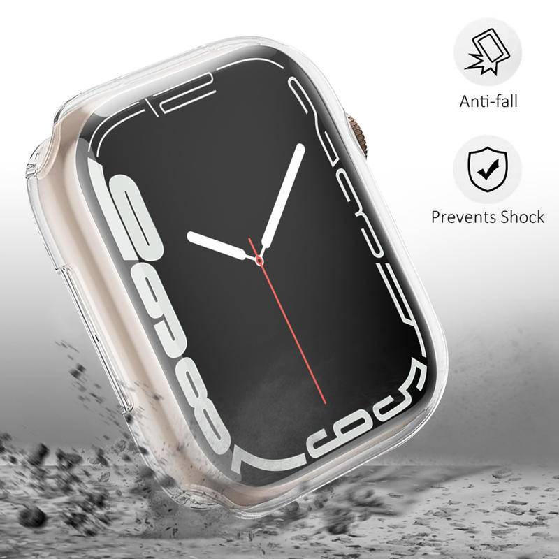 Soft Case Pelindung Layar Transparan Untuk Apple Watch Seri 7 6 5 4 3 2 1 SE 38 40 41 42 44 45mm